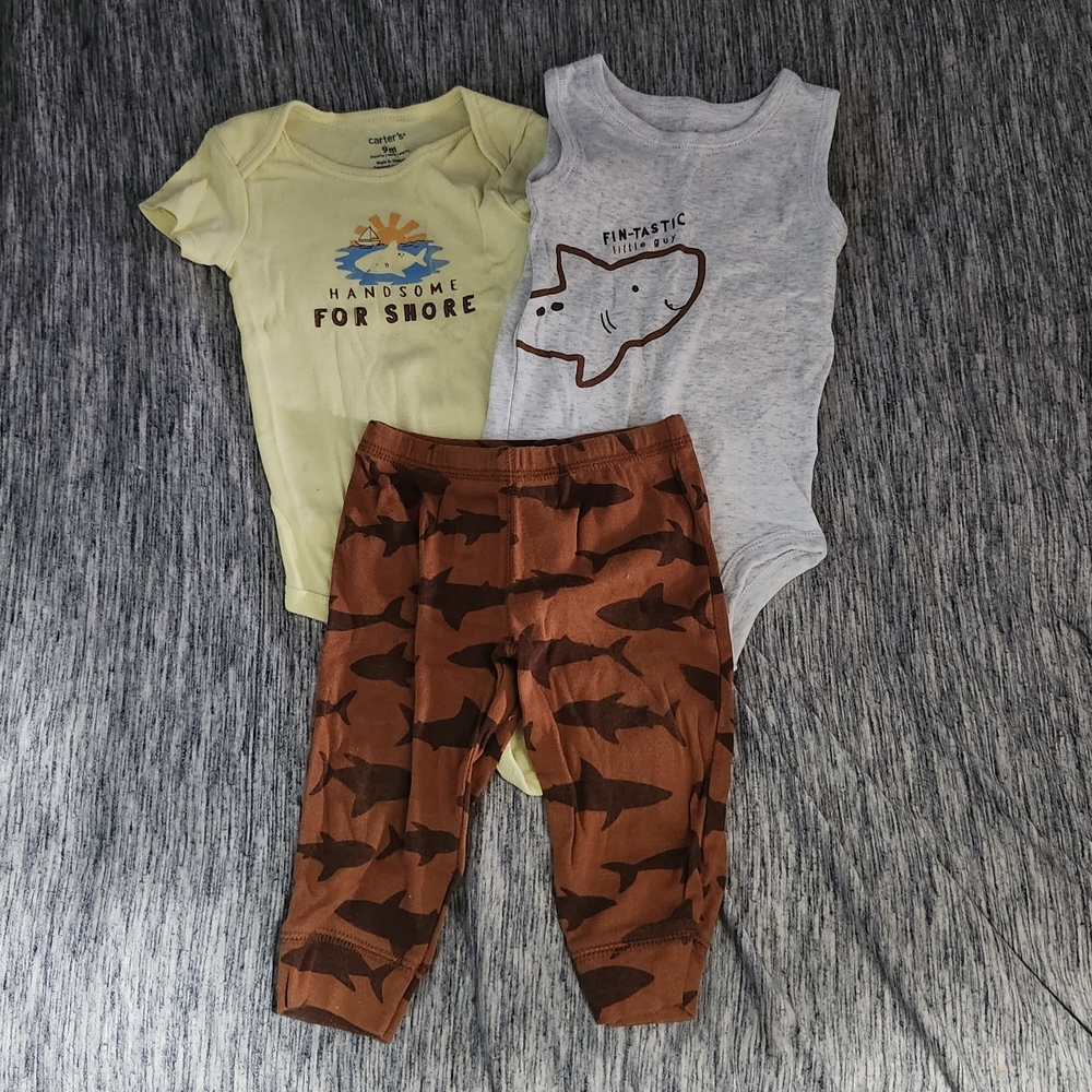 Carter's Brown and Gray Baby Outfit